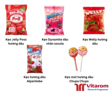 Bánh kẹo Hương Dâu - Hương liệu Trong Sản Xuất Bánh Kẹo Vitarom