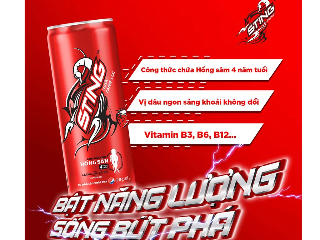 CÔNG THỨC NƯỚC TĂNG LỰC STING DÂU TÂY ĐỎ NUOC TANG LUC STING DAU