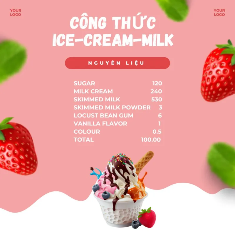 CÔNG THỨC ICE-CREAM-MILK Vitarom