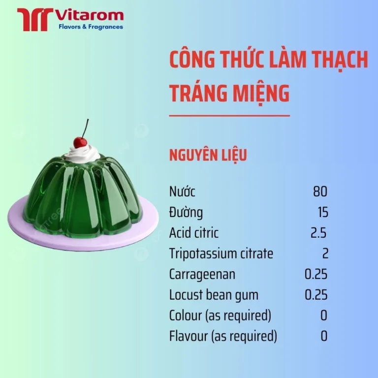 CÔNG THỨC THẠCH TRÁNG MIỆNG Vitarom